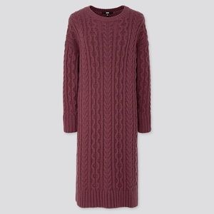 Uniqlo cable knit sweater dress